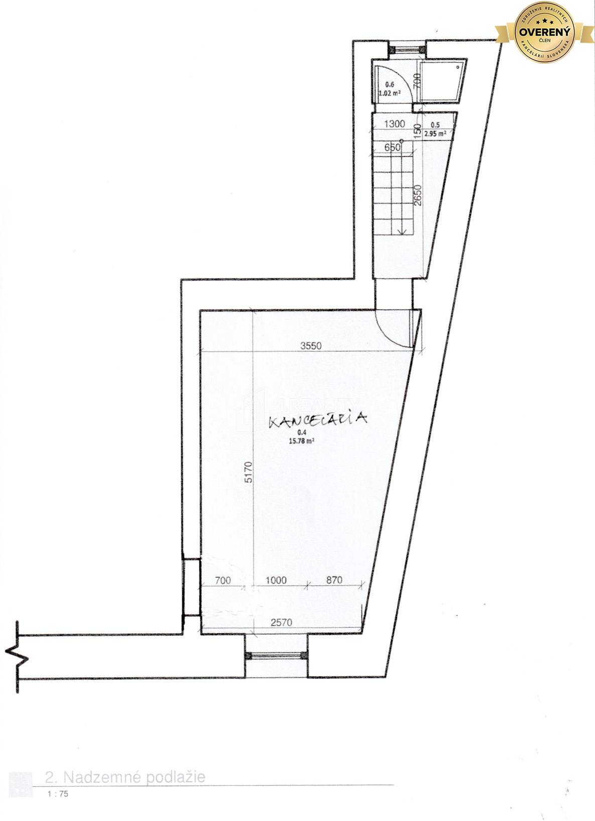 Obchodno kancelársky priestor 40 m² pešia zóna.