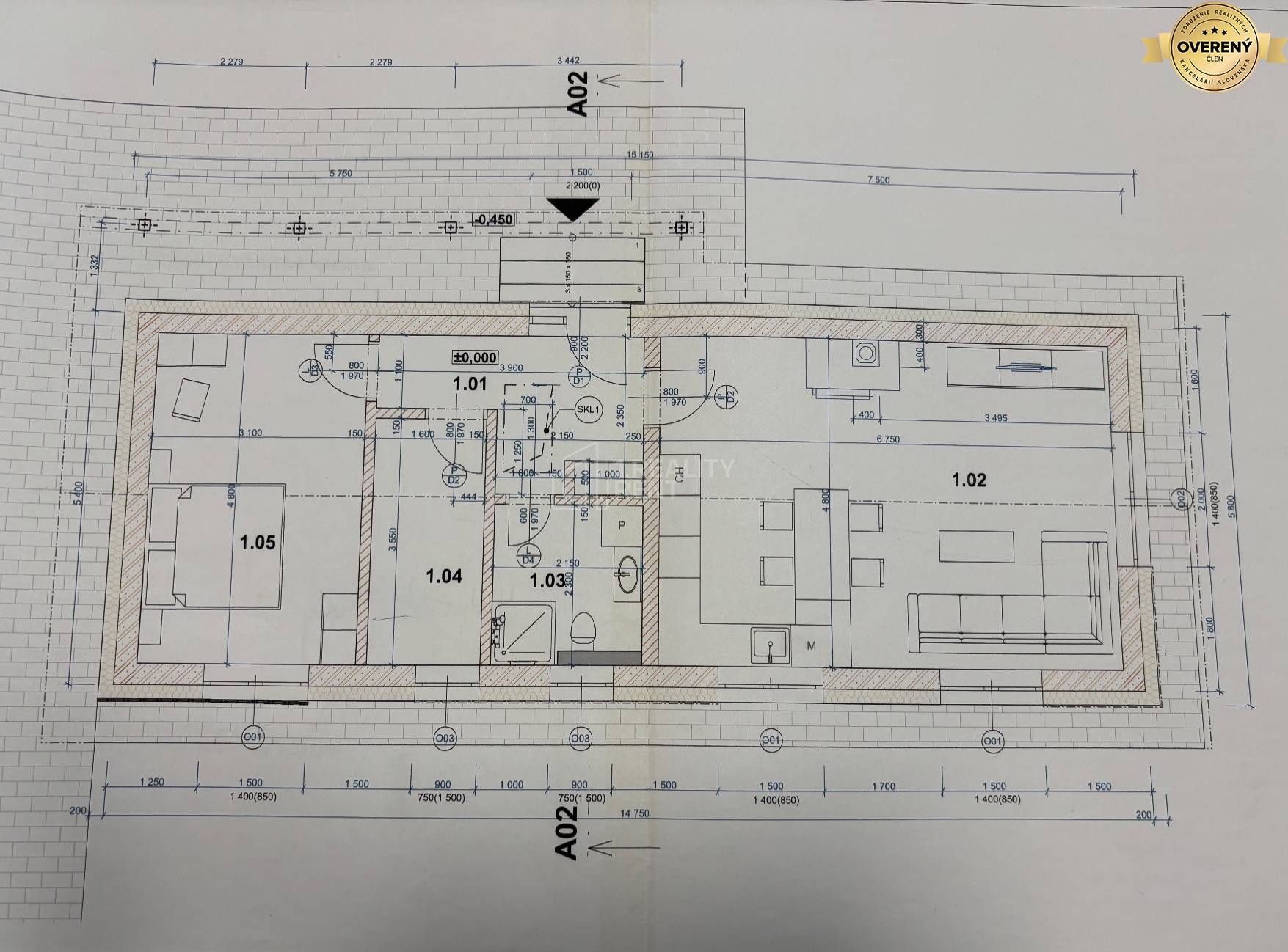 Zákopčie pôdorys domu