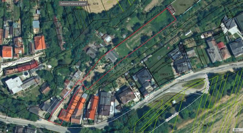 Stavebný pozemok 1385 m2 v Moravanoch nad Váhom pri Piešťanoch