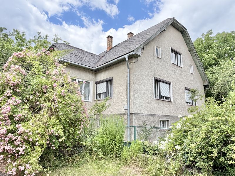 Rodinný dom na ulici Rudno v meste Rudno obklopený kvitnúcimi kríkmi a zeleňou.